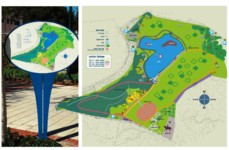עיצוב מפה שלט מפה פארק לאומי רמת גן